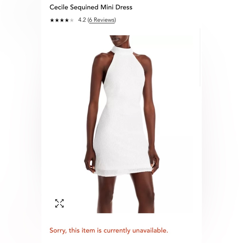 White halter, sequin dress.